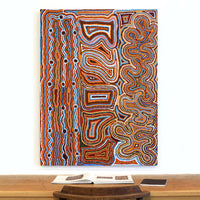 Aboriginal Artwork by Nellie Roberts Tjawina, Irrunytju minyma, 122x91cm