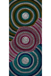 Aboriginal Artwork by Nariva Moketarinja, Walka Wiru Ngura Wiru, 107x46cm