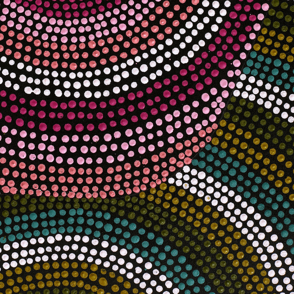 Aboriginal Artwork by Nariva Moketarinja, Walka Wiru Ngura Wiru, 107x46cm