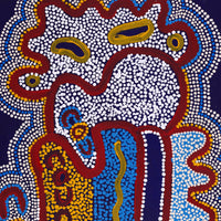 Aboriginal Artwork by Nicole Napaljarri Stevens, Ngapa Jukurrpa (Water Dreaming) - Mikanji, 76x46cm