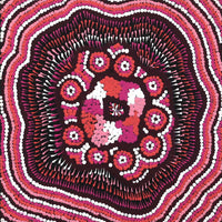Aboriginal Artwork by Nikkita Nangala Sampson, Ngapa Jukurrpa - Puyurru, 30x30cm