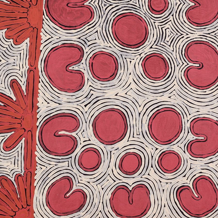 Aboriginal Artwork by Nita Connelly, Kungkarangkalpa (Seven Sisters Story), 91x91cm
