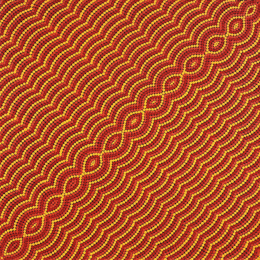 Aboriginal Artwork by Noah Long, Walka Wiru Ngura Wiru, 91x91cm