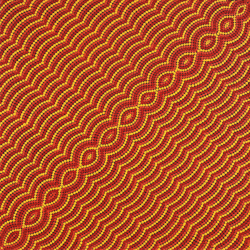 Aboriginal Artwork by Noah Long, Walka Wiru Ngura Wiru, 91x91cm