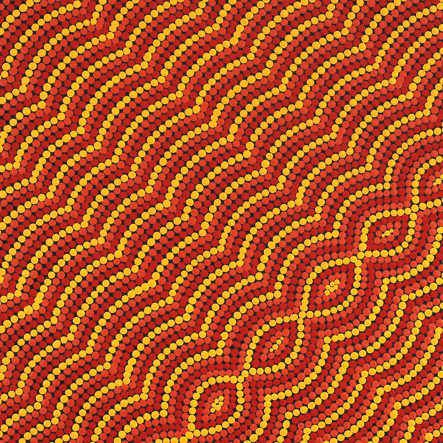 Aboriginal Artwork by Noah Long, Walka Wiru Ngura Wiru, 91x91cm