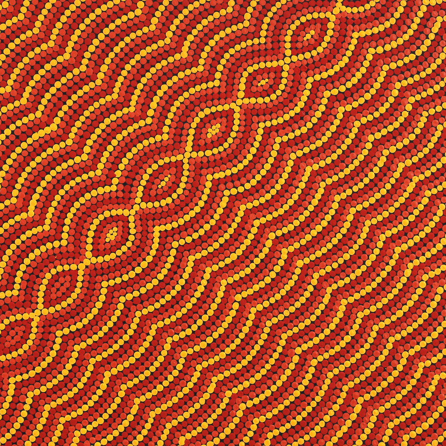 Aboriginal Artwork by Noah Long, Walka Wiru Ngura Wiru, 91x91cm