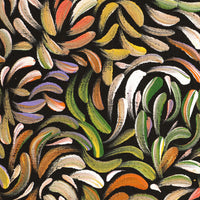 Aboriginal Artwork by Nola Napangardi Fisher, Purrpalanji (Skinny Bush Banana) Jukurrpa, 122x30cm