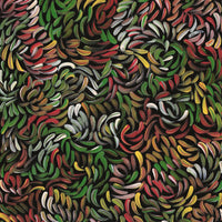 Aboriginal Artwork by Nola Napangardi Fisher, Purrpalanji (Skinny Bush Banana) Jukurrpa, 91x30cm