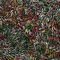 Aboriginal Artwork by Nola Napangardi Fisher, Purrpalanji (Skinny Bush Banana) Jukurrpa, 91x30cm