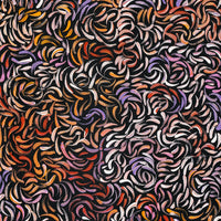 Aboriginal Artwork by Nola Napangardi Fisher, Purrpalanji (Skinny Bush Banana) Jukurrpa, 91x30cm