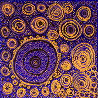 Aboriginal Artwork by Nola Napangardi Fisher, Warrilyi Ngurlu Jukurrpa – Pikilyi, 30x30cm