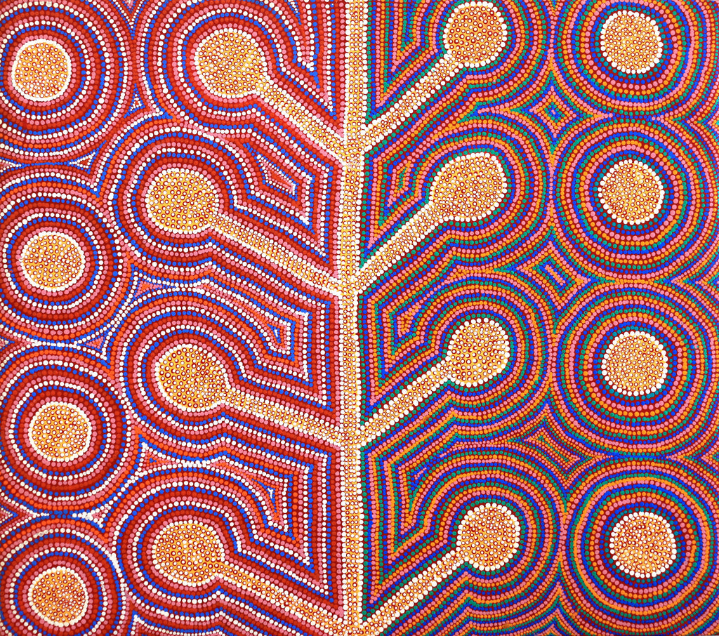 Aboriginal Artwork by Nola Kantawarra, Yultukunpa - Honey Grevillea, 89x78cm
