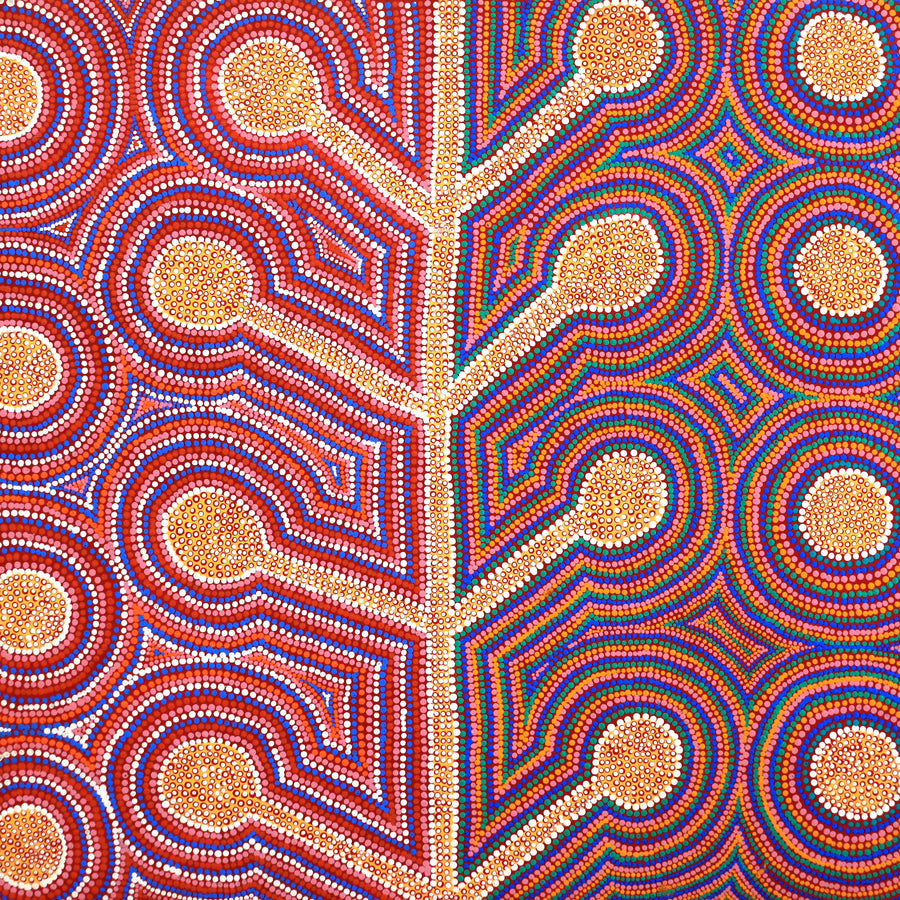 Aboriginal Artwork by Nola Kantawarra, Yultukunpa - Honey Grevillea, 89x78cm