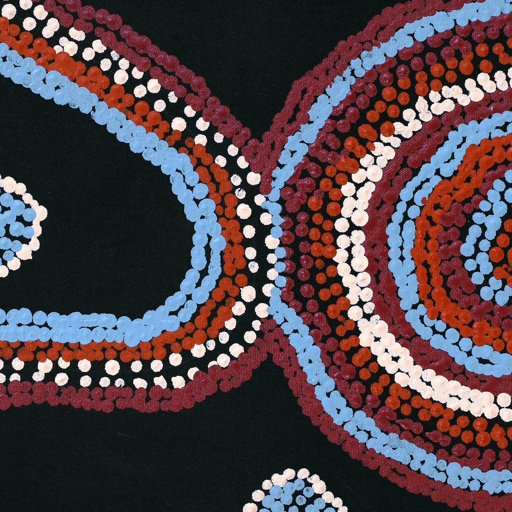 Aboriginal Artwork by Nora Davidson, Kungkarangkalpa (Seven Sisters Story), 91x76cm