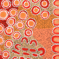 Aboriginal Artwork by Nora Napaljarri Andy, Karnta Jukurrpa (Womens Dreaming), 30x30cm