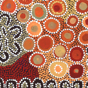 Aboriginal Artwork by Nora Napaljarri Andy, Karnta Jukurrpa (Womens Dreaming), 30x30cm - ART ARK®