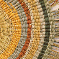 Aboriginal Artwork by Noreena Ashley Matay, Gapuwiyak - Woven Mat, 100x95cm