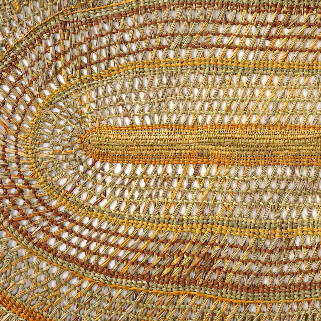 Aboriginal Artwork by Noreena Ashley Matay, Gapuwiyak - Woven Mat, 166x130cm