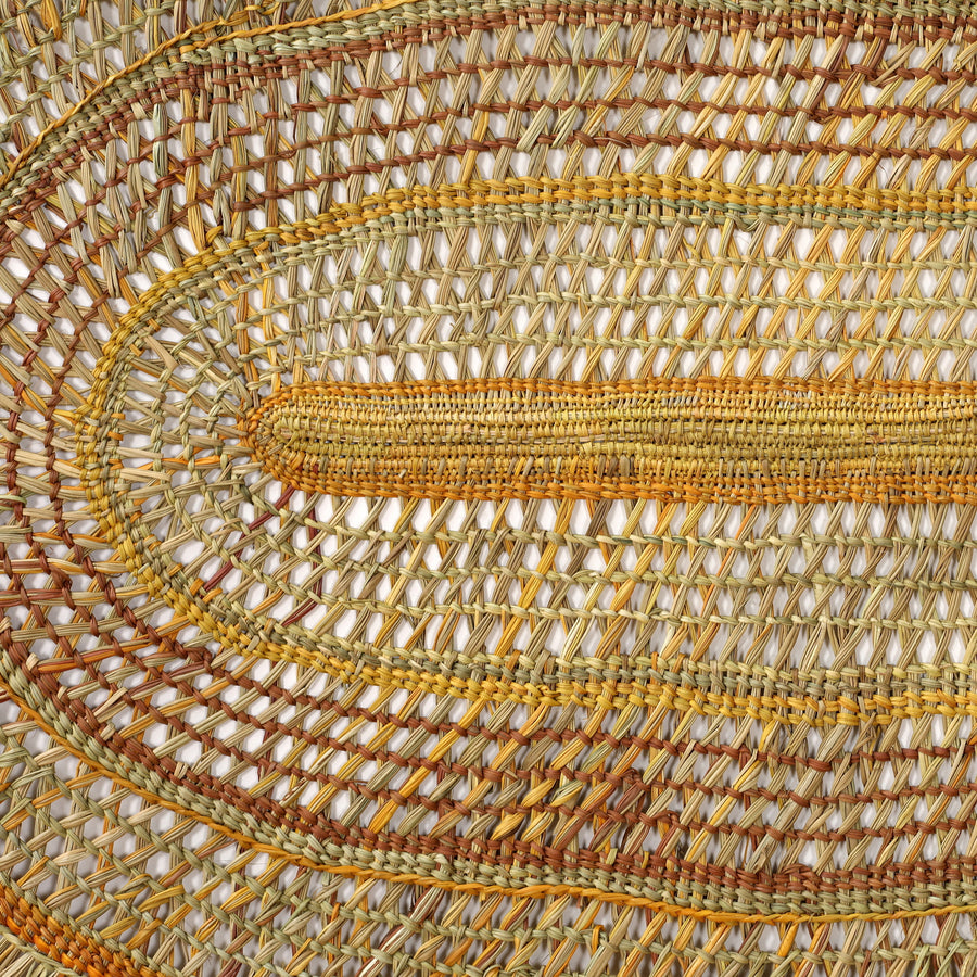 Aboriginal Artwork by Noreena Ashley Matay, Gapuwiyak - Woven Mat, 166x130cm