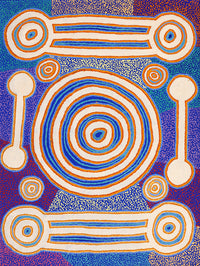 Aboriginal Artwork by Noreen Dixon, Sisters at Watarru, 101x76cm