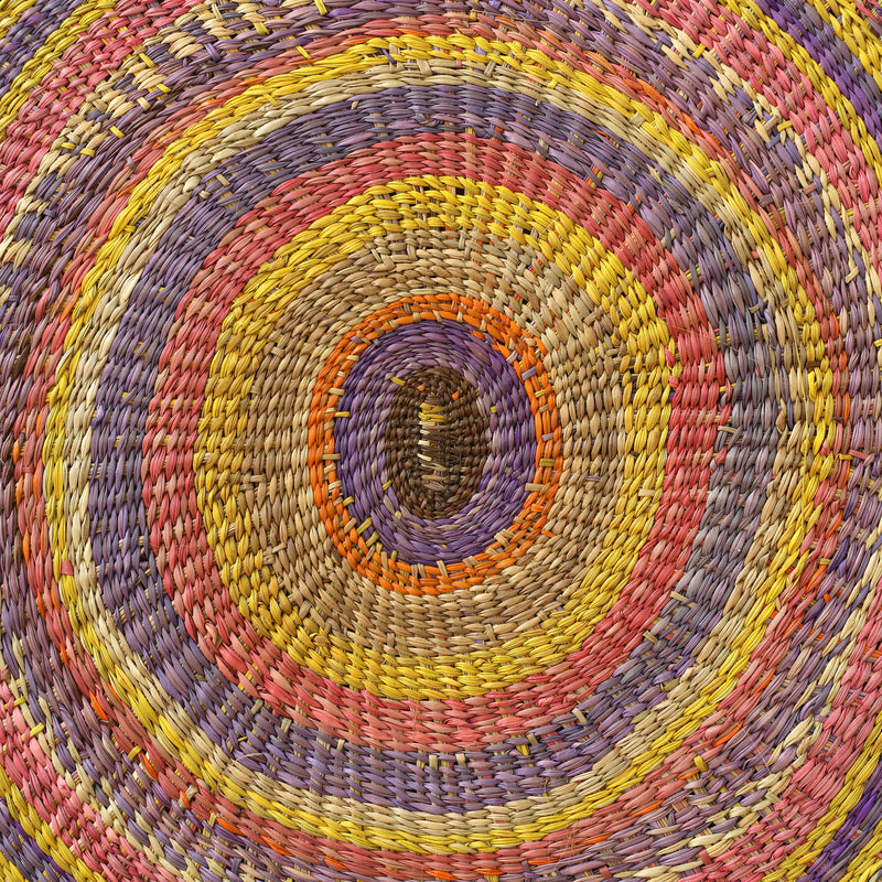 Aboriginal Artwork by Noreena Ashley Matay, Gapuwiyak - Woven Mat, 89cm