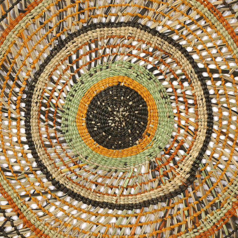 Aboriginal Artwork by Noreena Ashley Matay, Gapuwiyak - Woven Mat, 120cm