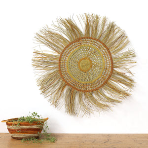 Aboriginal Artwork by Noreena Ashley Matay, Gapuwiyak - Woven Mat, 91cm - ART ARK®