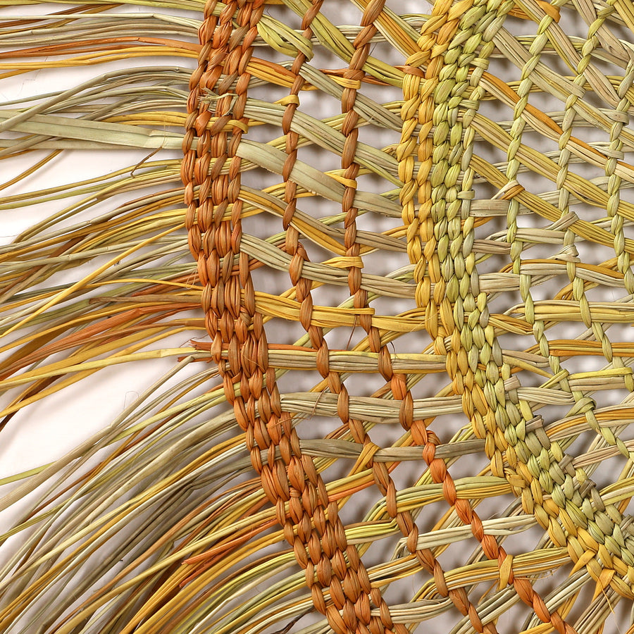 Aboriginal Artwork by Noreena Ashley Matay, Gapuwiyak - Woven Mat, 91cm