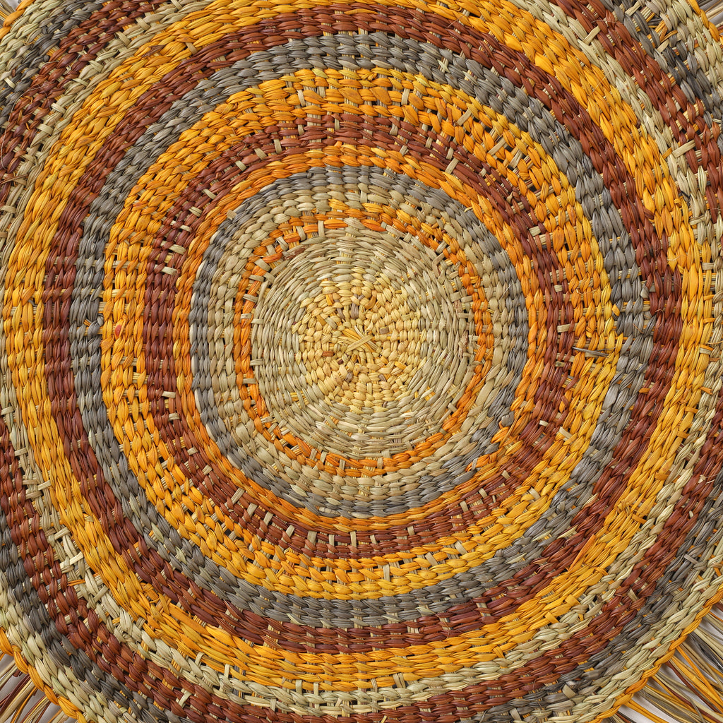 Aboriginal Art by Noreena Ashley Matay, Gapuwiyak - Woven Mat, 95cm - ART ARK®