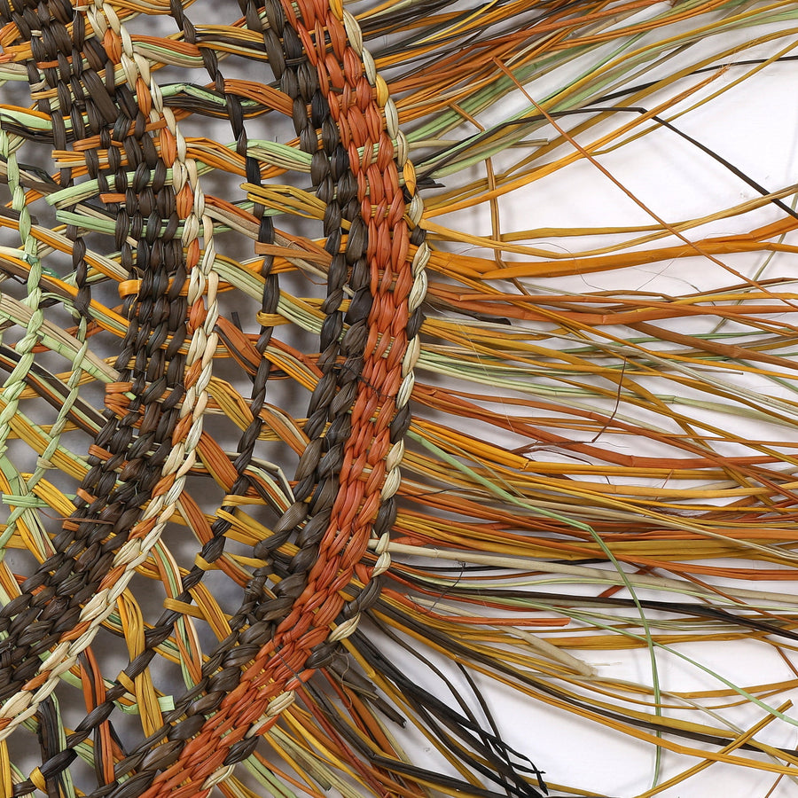 Aboriginal Artwork by Noreena Ashley Matay, Gapuwiyak - Woven Mat, 102cm