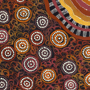 Aboriginal Artwork by Norissa Nampijinpa Watson, Ngapa Jukurrpa (Water Dreaming) - Puyurru, 76x61cm - ART ARK®