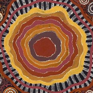 Aboriginal Artwork by Norissa Nampijinpa Watson, Ngapa Jukurrpa (Water Dreaming) - Puyurru, 76x61cm - ART ARK®