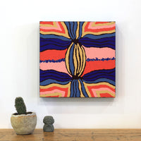 Aboriginal Artwork by Norissa Nampijinpa Watson, Ngapa Jukurrpa - Puyurru, 30x30cm
