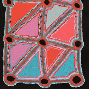 Aboriginal Artwork by Norma Baker, Minyma Kutjara, 122x46cm - ART ARK®