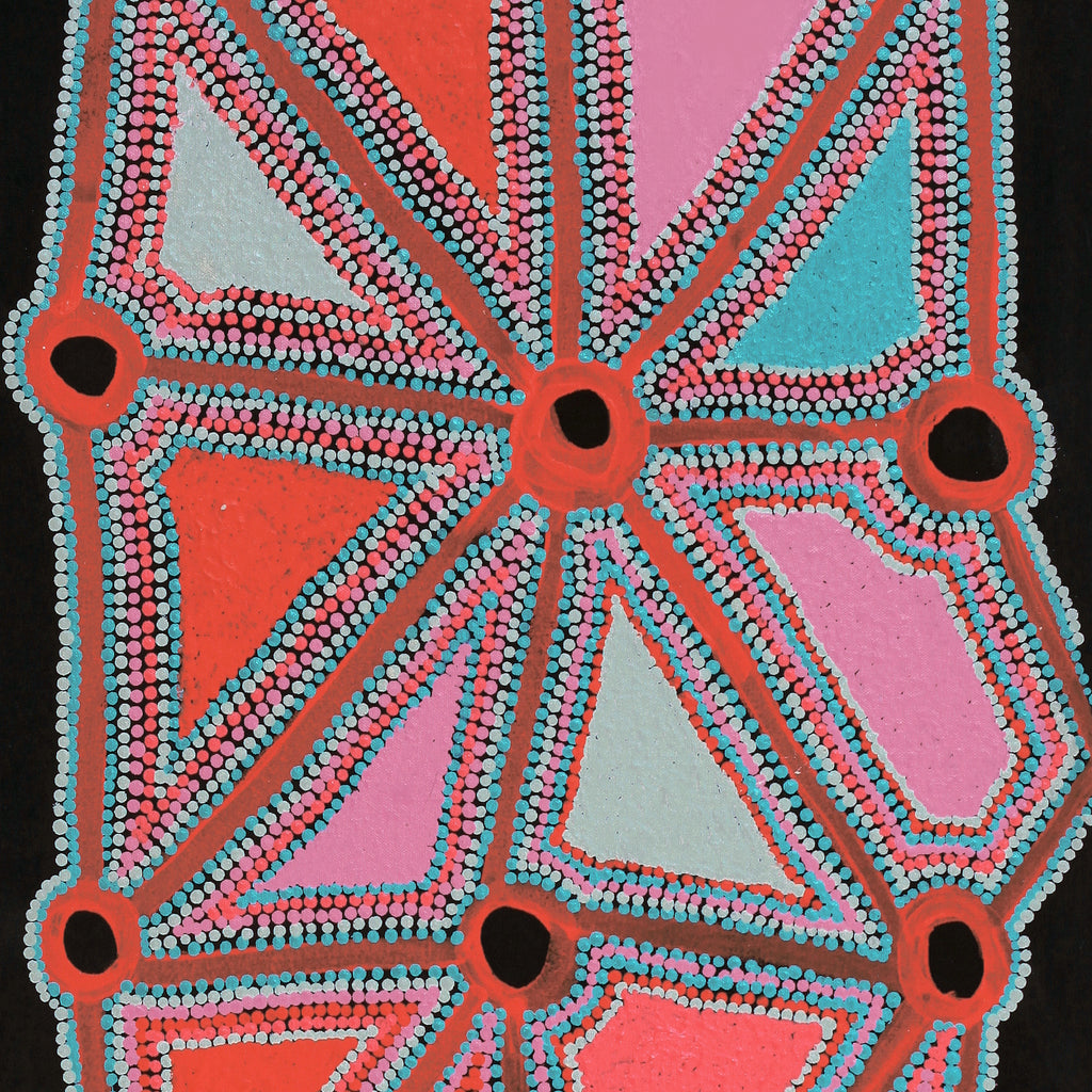 Aboriginal Artwork by Norma Baker, Minyma Kutjara, 122x46cm