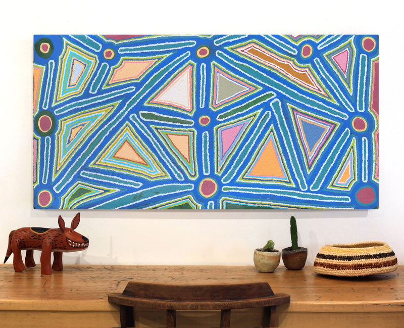 Aboriginal Artwork by Norma Baker, Irrunytju minyma, 122x61cm