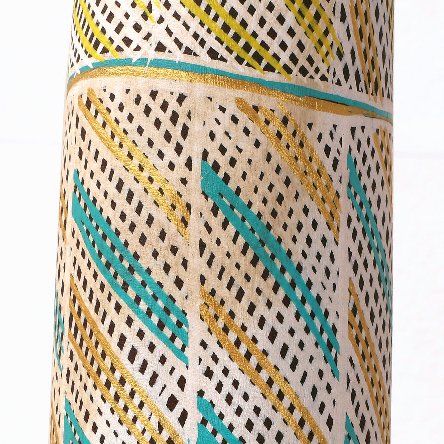 Aboriginal Artwork by Norman Wilfred, Hollow Coffin Log, 56.5cm