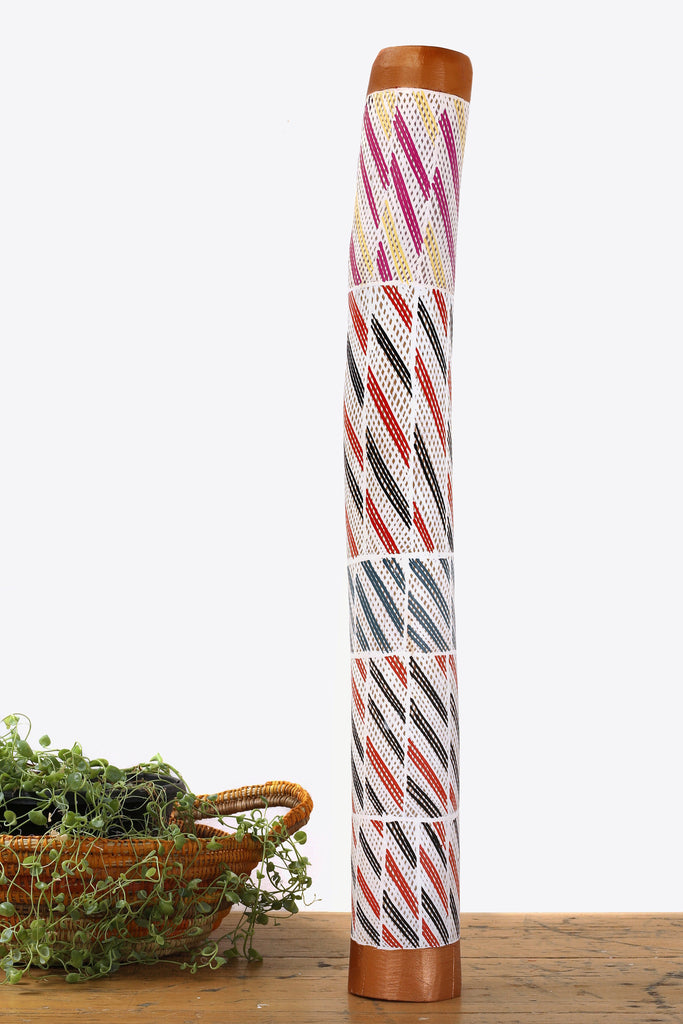 Aboriginal Artwork by Norman Wilfred, Hollow Coffin Log, 71cm