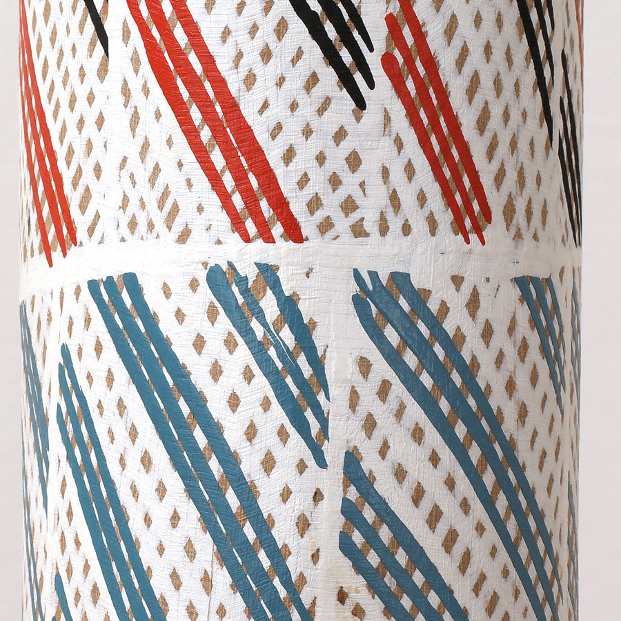 Aboriginal Artwork by Norman Wilfred, Hollow Coffin Log, 71cm