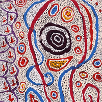 Aboriginal Art by Ormay Nangala Gallagher, Yankirri Jukurrpa (Emu Dreaming) - Ngarlikurlangu, 107x46cm - ART ARK®