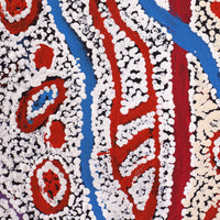 Aboriginal Artwork by Ormay Nangala Gallagher, Yankirri Jukurrpa (Emu Dreaming) - Ngarlikurlangu, 107x46cm