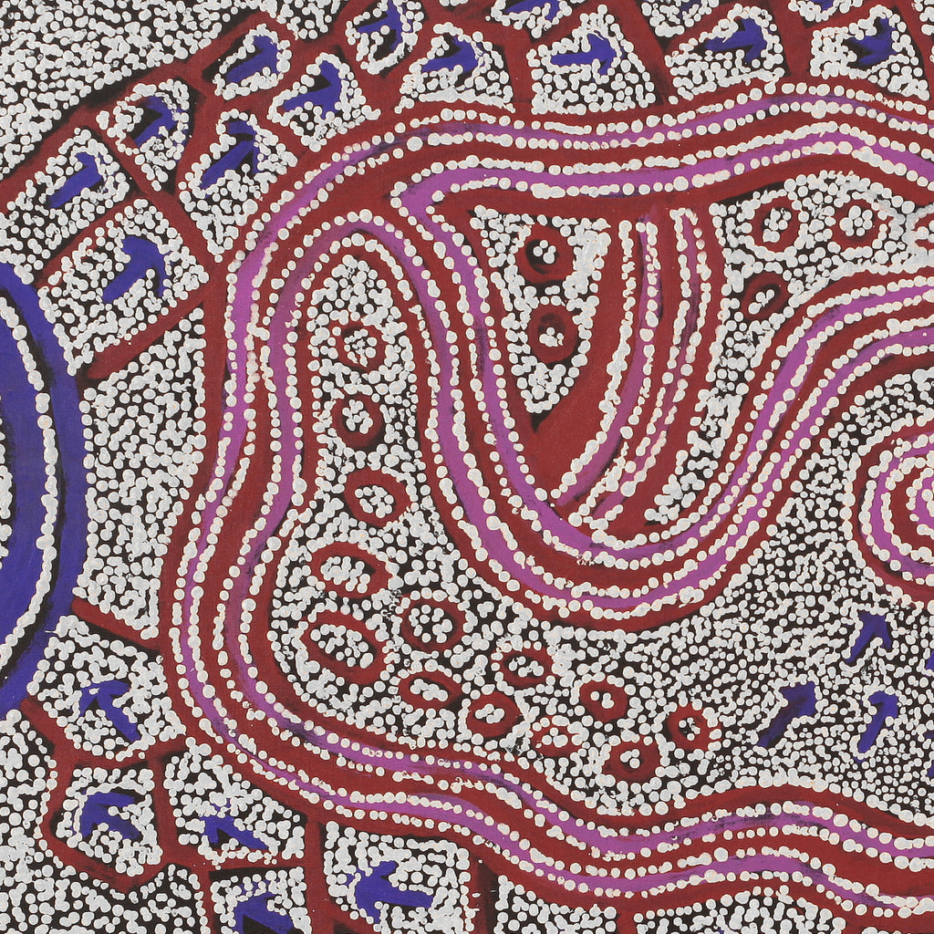 Aboriginal Artwork by Ormay Nangala Gallagher, Yankirri Jukurrpa (Emu Dreaming) - Ngarlikurlangu, 107x61cm