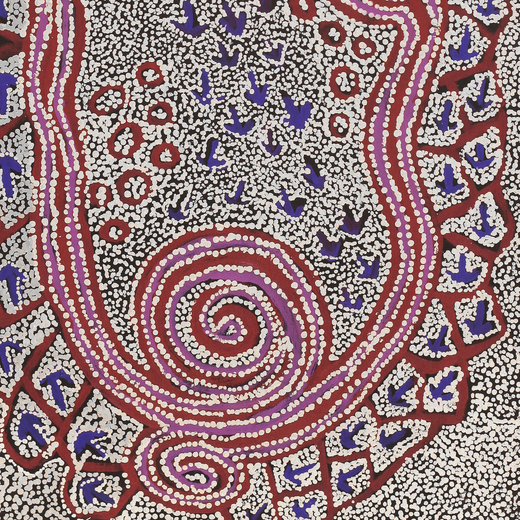 Aboriginal Artwork by Ormay Nangala Gallagher, Yankirri Jukurrpa (Emu Dreaming) - Ngarlikurlangu, 107x61cm