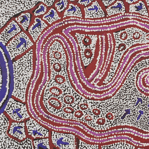 Aboriginal Art by Ormay Nangala Gallagher, Yankirri Jukurrpa (Emu Dreaming) - Ngarlikurlangu, 107x61cm - ART ARK®