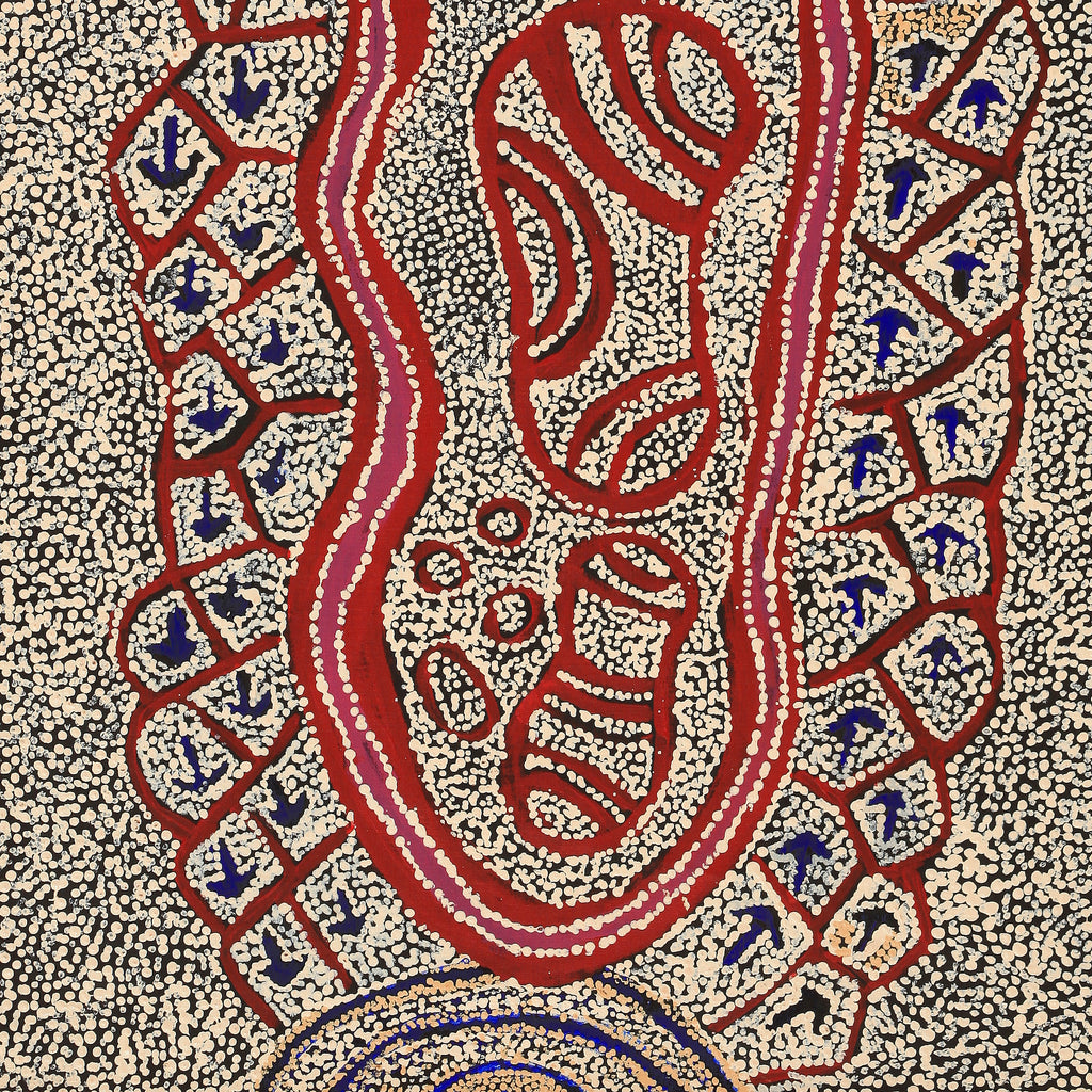 Aboriginal Artwork by Ormay Nangala Gallagher, Yankirri Jukurrpa (Emu Dreaming) - Ngarlikurlangu, 122x61cm
