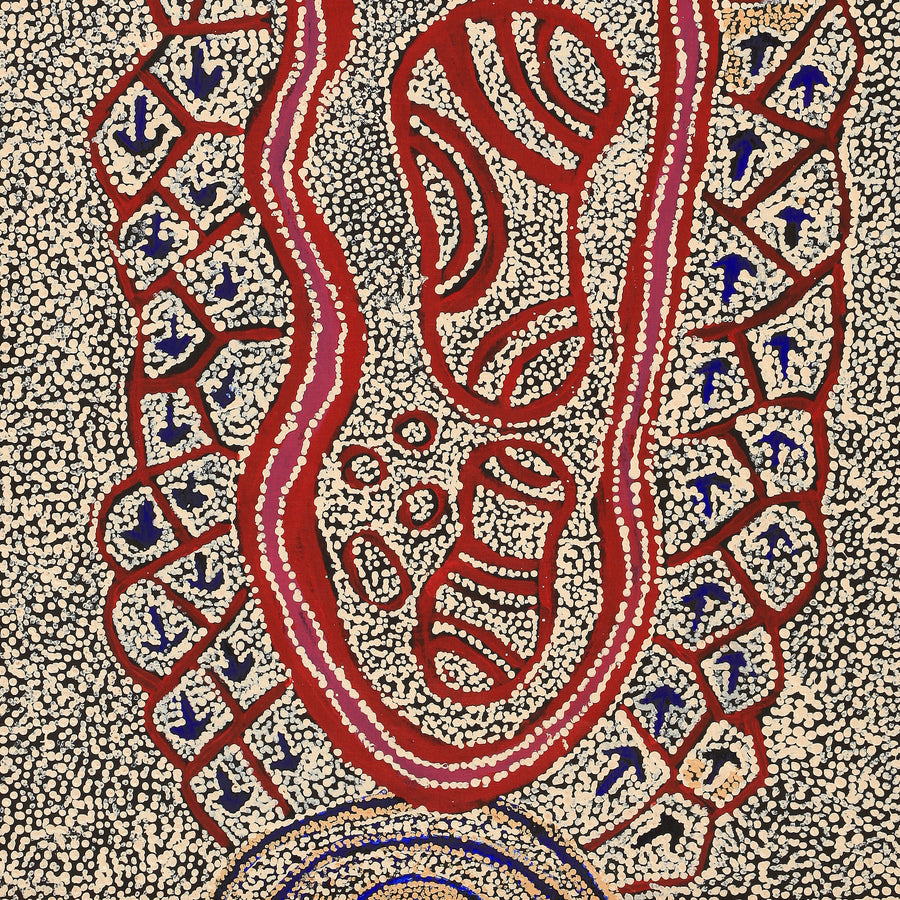 Aboriginal Artwork by Ormay Nangala Gallagher, Yankirri Jukurrpa (Emu Dreaming) - Ngarlikurlangu, 122x61cm