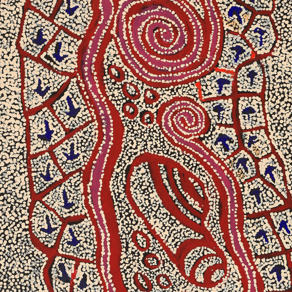 Aboriginal Artwork by Ormay Nangala Gallagher, Yankirri Jukurrpa (Emu Dreaming) - Ngarlikurlangu, 122x61cm