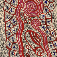 Aboriginal Artwork by Ormay Nangala Gallagher, Yankirri Jukurrpa (Emu Dreaming) - Ngarlikurlangu, 122x61cm