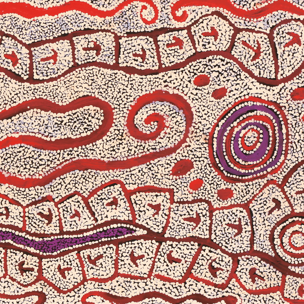 Aboriginal Artwork by Ormay Nangala Gallagher, Yankirri Jukurrpa (Emu Dreaming) - Ngarlikurlangu, 152x61cm