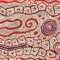 Aboriginal Artwork by Ormay Nangala Gallagher, Yankirri Jukurrpa (Emu Dreaming) - Ngarlikurlangu, 152x61cm